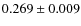 $ 0.269\pm0.009 $