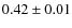 $ 0.42\pm0.01 $