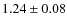 $ 1.24\pm0.08 $