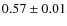 $ 0.57\pm0.01 $