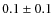 $ 0.1\pm0.1 $
