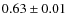 $ 0.63\pm0.01 $
