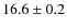 $ 16.6\pm0.2$