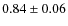 $ 0.84\pm0.06 $
