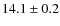 $ 14.1\pm0.2$