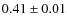 $ 0.41\pm0.01 $