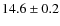 $ 14.6\pm0.2$