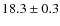$ 18.3\pm0.3$