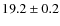 $ 19.2\pm0.2$