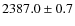 $2387.0\pm0.7$