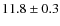 $ 11.8\pm0.3$