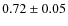$ 0.72\pm0.05 $