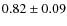 $ 0.82\pm0.09 $