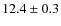 $ 12.4\pm0.3$