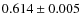 $ 0.614\pm0.005 $