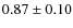 $ 0.87\pm0.10 $