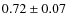 $ 0.72\pm0.07 $