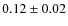 $ 0.12\pm0.02 $