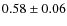 $ 0.58\pm0.06 $