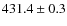$ 431.4\pm0.3$