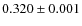 $ 0.320\pm0.001 $