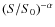 $(S/S_0)^{-\alpha}$