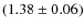 $(1.38\pm 0.06)$