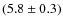 $(5.8\pm 0.3)$