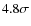 $4.8\sigma$