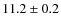 $ 11.2\pm0.2$