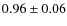 $ 0.96\pm0.06 $