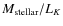 $M_{\rm stellar}/L_K$