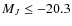 $M_J
\leq -20.3$