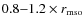 $0.8{-}1.2 \times r_{\rm mso}$