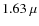 $1.63~\mu$