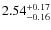 $2.54^{\rm +0.17}_{-0.16}$