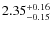 $2.35^{\rm +0.16}_{-0.15}$