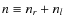 $n\equiv n_r + n_l$