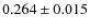 $0.264\pm0.015$