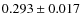 $0.293\pm0.017$