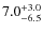 $7.0^{\rm +3.0}_{-6.5}$