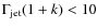 $\Gamma_{\rm jet}(1+k)<10$
