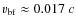$v_{\rm bf}\approx 0.017~c$