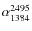 $\alpha^{2495}_{1384}$
