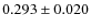 $0.293\pm0.020$