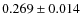 $0.269\pm0.014$