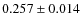 $0.257\pm0.014$