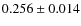 $0.256\pm0.014$