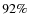 $92\%$