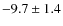 $-9.7 \pm 1.4$